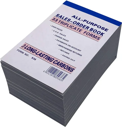 Miniatura 3 de Lote de 10 libros de pedidos de ventas 33 formularios triplicados sin carbono 3 copias