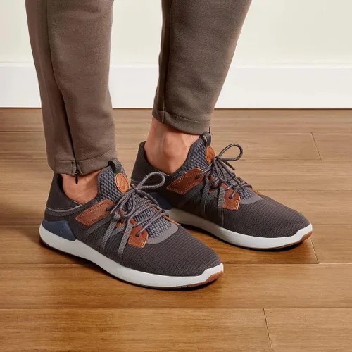 Miniatura 5 de OLUKAI Mio Li - Zapatos deportivos para hombre, malla ligera y transpirable, suela de goma de ajuste cómodo y agarre húmedo, Eyestays de cuero