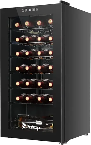 Miniatura 11 de Winado Refrigerador de vino con compresor de 12 botellas con temperatura ajustable, mini refrigerador de vino compacto independiente con control