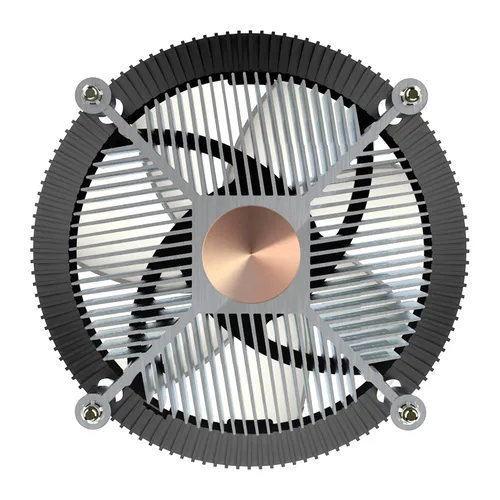 Miniatura 9 de Cooler Master Enfriador de aire i70 de bajo perfil para CPU, aletas de aluminio negro anodizado con ventilador de 120 PWM, base de inserción