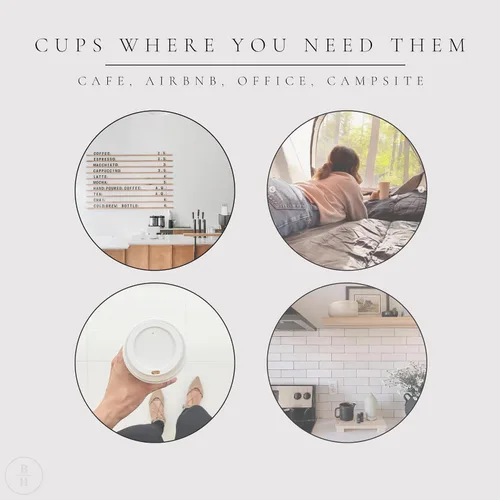 Miniatura 7 de BrewHouse - Tazas de café desechables con tapas, 12 onzas, tazas de café de papel de lujo con tapas, 25 unidades, color verde