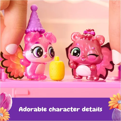 Miniatura 8 de Hatchimals Bloomables, Bloom Bash Collectibles Pack con 6 personajes sorpresa de caja ciega, más de 15 accesorios, terrario y pista de baile