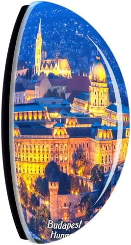 Miniatura 2 de Hungría Castillo Buda Budapest imán para nevera 3D cristal turístico ciudad viaje recuerdo colección regalo fuerte refrigerador adhesivo