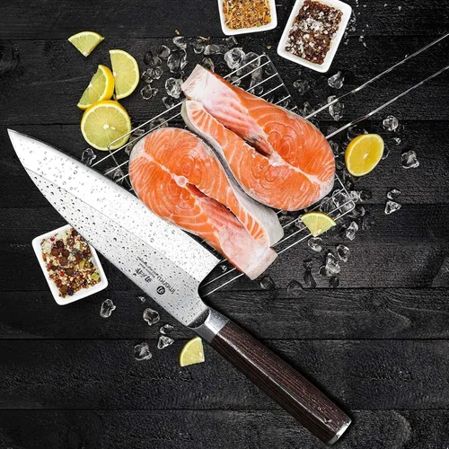 Miniatura 2 de imarku - Cuchillo Deba de 7 pulgadas, cuchillo de chef ultra afilado, cuchillo de cocina japonés definitivo con bisel único de acero inoxidable