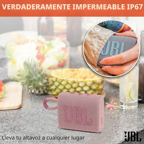 Miniatura 3 de Bocina JBL Go 3 portátil Bluetooth inalámbrica, batería incorporada impermeable IP67 y a prueba de polvo - Squad - La solución integral de tela