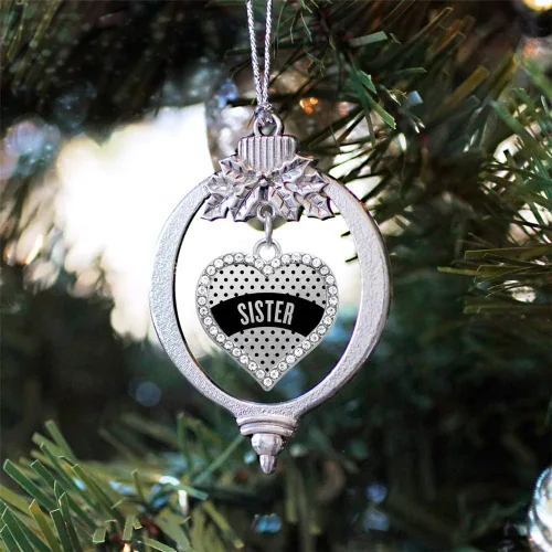 Miniatura 2 de Inspired Silver - Adornos festivos de dije de plata, de corazón abierto con circonitas cúbicas