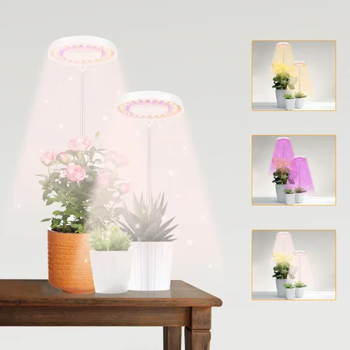 Miniatura 7 de GooingTop Luz LED de Crecimiento, Lámpara de Planta Halo para Plantas de Interior en Crecimiento, Luz Blanca Baja para Suculentas y Plantas Pequeñas