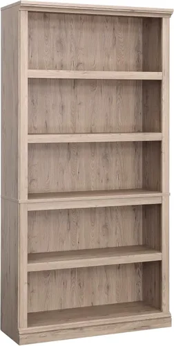Miniatura 16 de Sauder Estantería de libros de madera de 5 niveles Librería multipropósito para oficina en casa, sala de estar, en acabado Negro Estate Estate Negro
