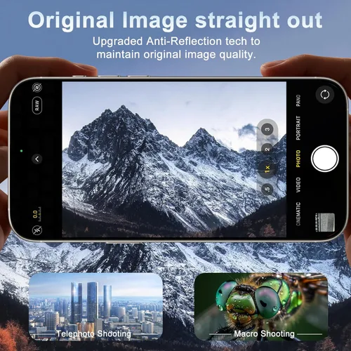 Miniatura 5 de surundo Protector de cámara para iPhone 17 Pro, diseño de purpurina brillante que fluye líquido, funda para teléfono con arena movediza y protección