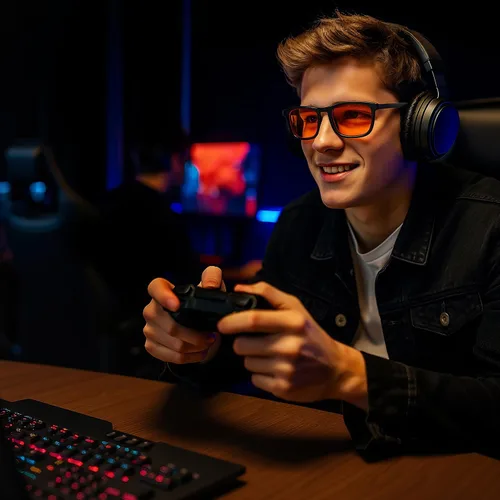 Miniatura 4 de kimorn Lentes para juegos de pantalla de computadora con bloqueo de luz azul, antifatiga y fatiga ocular para hombres y mujeres