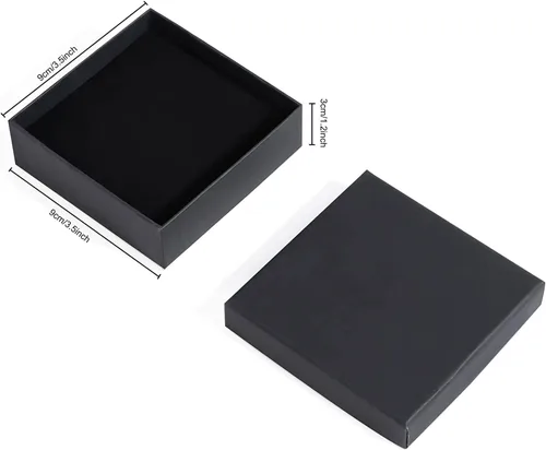 Miniatura 2 de Sdootjewelry Cajas de joyería negras a granel, 24 paquetes, caja de regalo para joyas con espuma, cajas de joyería pequeñas para regalos, 3.5 x 3.5