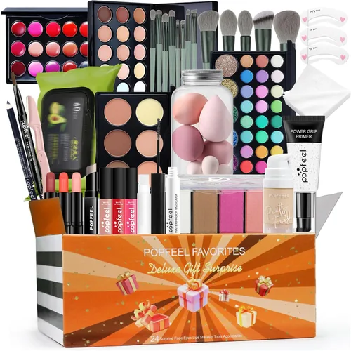 Miniatura 11 de Kit de maquillaje todo en uno rosa intenso para mujeres, kit completo, regalo de maquillaje para el día de la madre, para mujeres y niñas, paquete