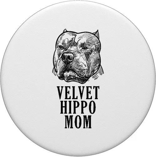 Miniatura 3 de Terciopelo Hippo mamá Pitbull perro propietario American Bully Pitbull PopSockets intercambiable PopGrip