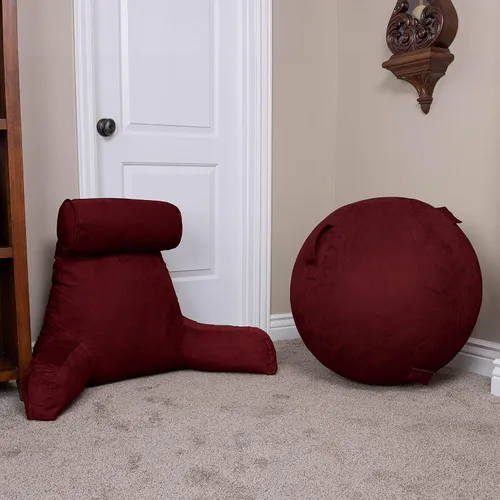 Miniatura 6 de Husband Pillow Exercise Ball, Cover with Pump for Yoga, Pilates, Fitness Balance Stability, Office Ball Chair Seat. Soft & Slip Resistant, Pro Guide