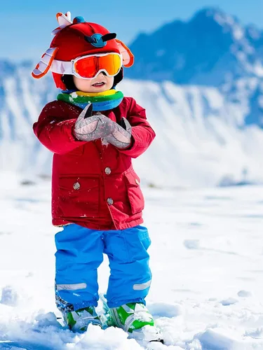 Miniatura 5 de SATINIOR 2 pares de guantes impermeables para niñas y niños, guantes de nieve cálidos para niños