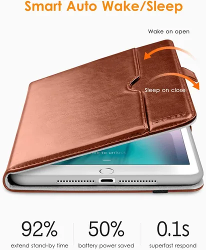 Miniatura 7 de DTTO para iPad de 9.7 pulgadas 5ª/6ª generación 2018/2017 con soporte para Apple Pencil, funda de piel premium con función atril para iPad de 9.7