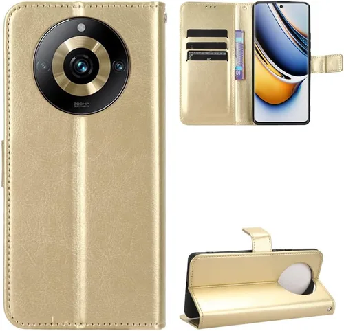Miniatura 48 de Funda para Honor X50i, funda de cuero con tapa para Honor X50i 5G CRT-AN00 Case Gold Oro