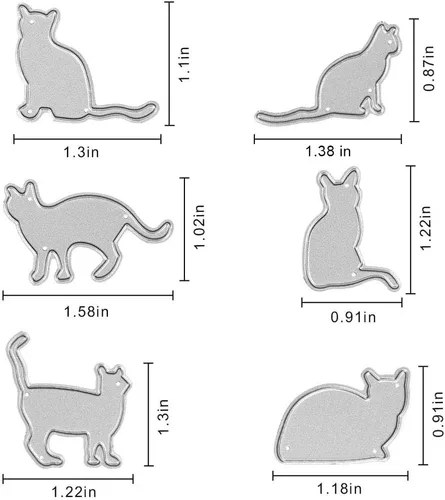 Miniatura 3 de Troqueles de gatos y perros para hacer tarjetas de álbumes de recortes, troqueles de corte de metal de animales para mascotas, troqueles de hueso