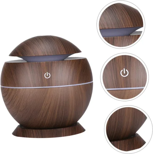 Miniatura 6 de FRCOLOR Mini humidificador de aire Difusor de agua alimentado por USB con iluminación para oficina en casa, funcionamiento silencioso, diseño