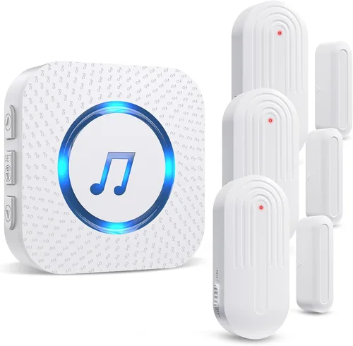 Miniatura 12 de SanJie Timbre Inalámbrico de Puerta con Sensor, Alarma de Entrada cuando la Puerta se Abre, para Negocios/Hogar/Niños, 5 Niveles de Volumen