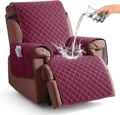 Miniatura 8 de KinCam Funda 100% impermeable para silla reclinable, fundas de sofá reclinable para mascotas, perros, funda de sofá reclinable, protector de muebles