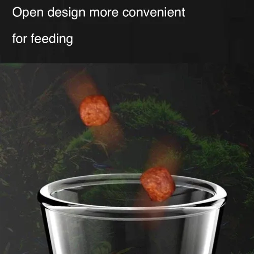 Miniatura 3 de Tubo y plato de alimentación de camarones 2 en 1, bandeja de tubo de alimentación de camarones de cristal transparente para pecera, acuario