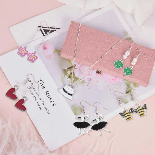 Miniatura 5 de SUNNYCLUE 1 caja de 30 estilos, 30 piezas de dijes esmaltados surtidos chapados en plata, unicornio, animales, corazón, flor, joyería, colgantes