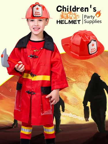 Miniatura 3 de 48/54/ 90 Pcs Pack Firefighter Hats Bulk Red Fire Chief Helmets Plastic Fireman Hat for Halloween Firefighter Party