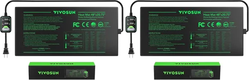Miniatura 11 de VIVOSUN Alfombrilla de calor para plántulas de 20"x20.75" con controlador de temperatura incorporado, almohadilla térmica para plantas certificada
