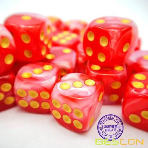 Miniatura 7 de Bescon 0.472 in 6 lados dados 36 en cubo, 0.472 in seis caras Die (36) bloque de dados, efecto Géminis en todos los colores surtidos de flores