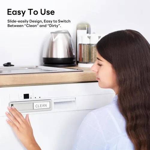 Miniatura 3 de Imán magnético para lavavajillas Clean Dirty de KitchenTour, imán de acero inoxidable premium Clean Dirty para lavavajillas, divertido, imán fuerte