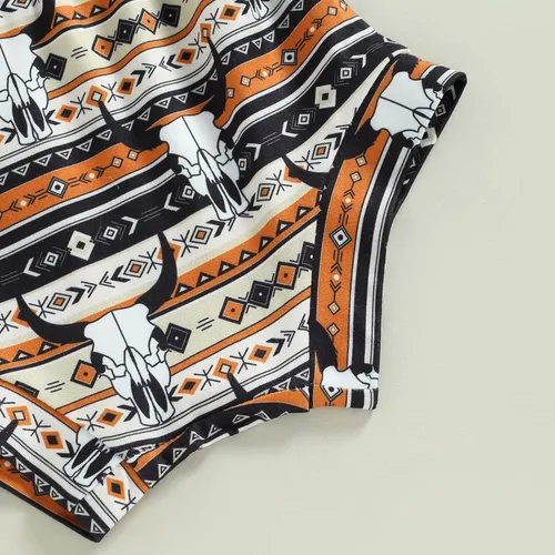 Miniatura 145 de TheFound Trajes de verano para niñas pequeñas, sin mangas, de punto acanalado, halter, pantalones cortos, ropa para recién nacidos, conjunto de 3