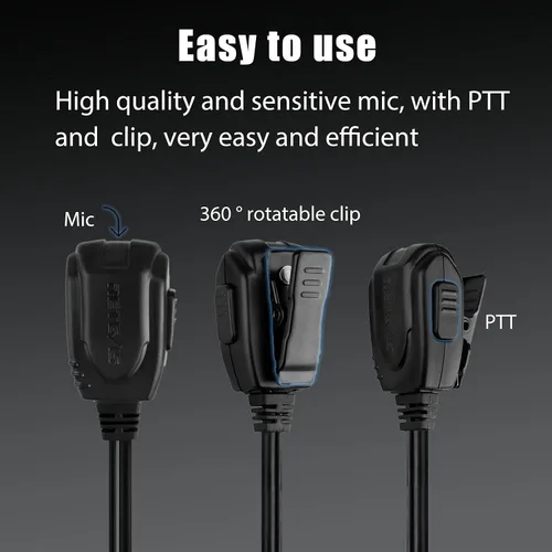 Miniatura 6 de Retevis Walkie Talkie Auricular con micrófono, tubo de bobina, 2 pines, para RT22 RT68 RT21 H-777 RT27, compatible con Baofeng UV-5R, Arcshell