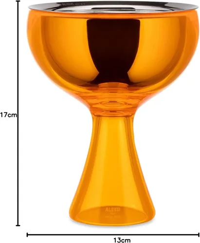 Miniatura 13 de Alessi AMMI01S AZ Big Love - Juego de helados de diseño, cuenco en acero inoxidable 18/10 y resina termoplástica, color azul y cuchara de acero