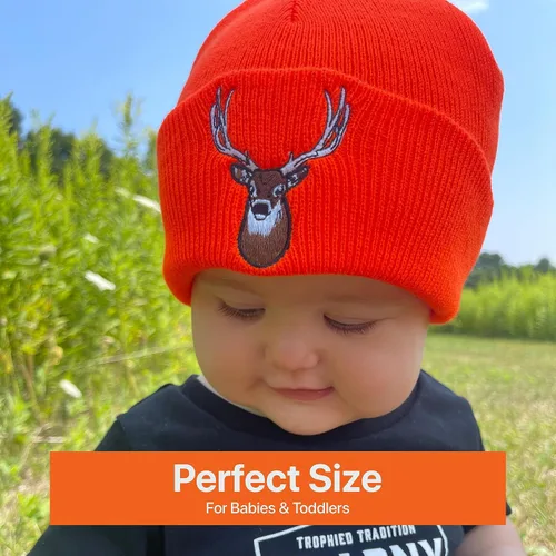 Miniatura 3 de Klarny Outdoors Gorro de invierno para niños, adorable gorro para bebés, gorro de punto para niños y niñas, para edades de 0 a 36 meses