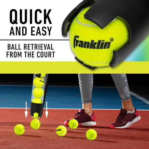 Miniatura 4 de Franklin Sports, tubos de recogida de pelotas de pickleball, tenis y pádel - (15) pelotas de tenis/pádel + (13) tubos elevadores de pickleball