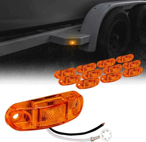 Miniatura 22 de TRUE MODS - Kit de 2 luces marcadoras LED ámbar de 2.5 pulgadas para remolque [DOT FMVSS 108] [SAE P2] [Montaje en superficie] [Impermeable IP67]