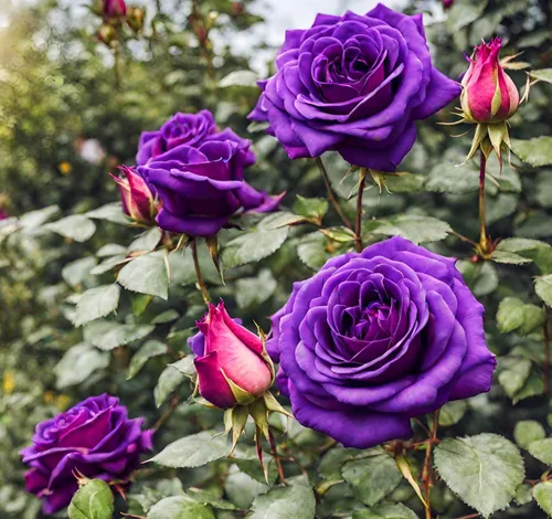 Miniatura 5 de Bonsai Alemania - Rosas moradas raras, 30 unidades, semillas de reliquia de rosa dragón