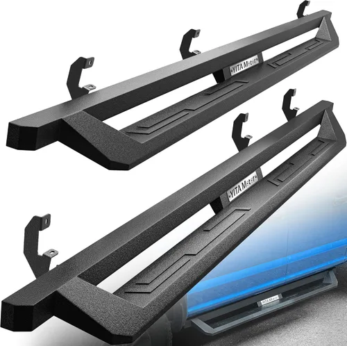 Miniatura 13 de YITAMOTOR Estribos de 6.5 pulgadas compatibles con Chevy Silverado 2019-2026/GMC Sierra 1500 Crew Cab, 2020-2026 2500HD 3500HD, estribos