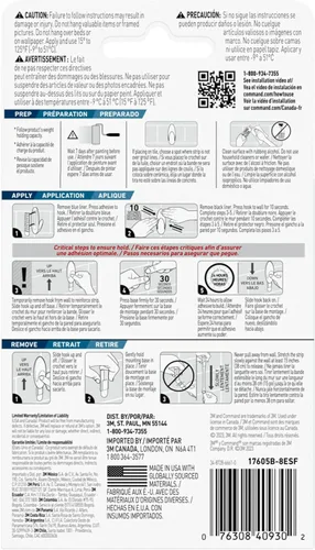 Miniatura 7 de Command Tiras de repuesto adhesivas resistentes al agua de 5 lb, 4 tiras grandes, para reutilizar ganchos de baño grandes u organizadores
