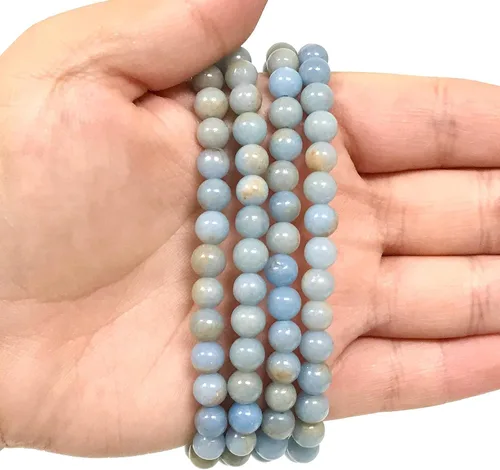 Miniatura 573 de Gem Avenue Handmade Round Bead Stretch Bracelet Unisex Natural Stone Beaded Jewelry for Men & Women, Elastic Wristband for Daily Wear