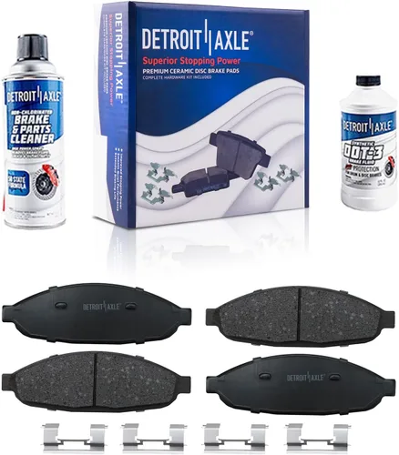 Miniatura 75 de Detroit Axle - Pastillas de Freno Delantero Izquierdo Reemplazo de Pinza de Disco para Dodge Ram 1500 Dakota Mitsubishi Raider - Juego de 3 piezas