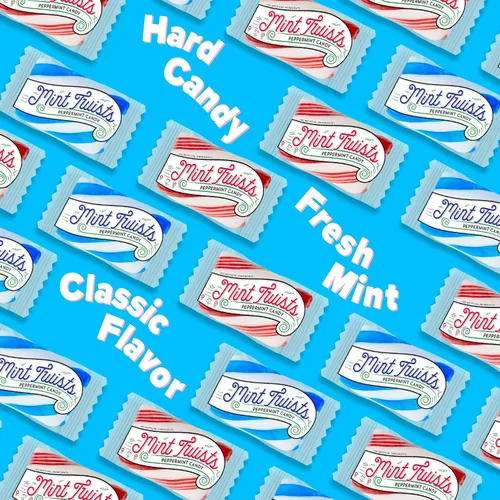 Miniatura 5 de Atkinson's Natural Mint Twists Peppermint Red and White Bolsa de 2 libras Mentas suaves envueltas a granel, sin gluten, kosher, veganas. Ideal