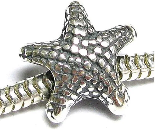 Miniatura 6 de Adabele 1 pieza auténtica de plata de ley 925 con dije de estrella de mar compatible concompatible con Pandora todos los demás europeos Charm