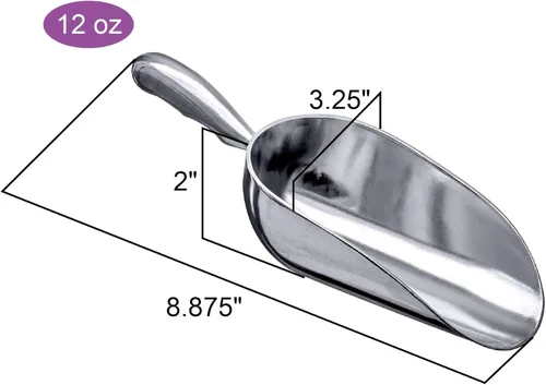 Miniatura 3 de Amazing Abby - Elsa - Cucharas de hielo de aluminio de 12 onzas (juego de 2), cucharas de aluminio fundido, grado alimenticio, buenas para uso