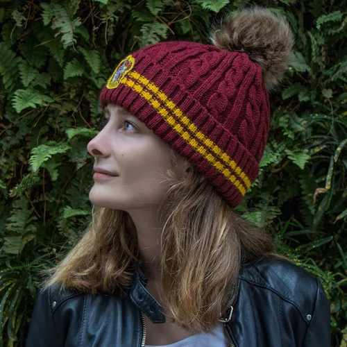 Miniatura 6 de Cinereplicas - Harry Potter - Gorro con pompón - Producto oficial - Gryffindor - Rojo y amarillo