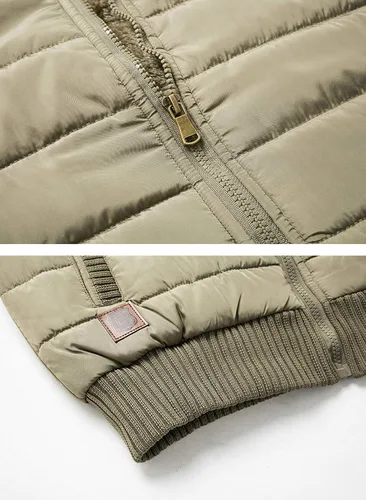 Miniatura 4 de HOW'ON Chaleco cálido para exteriores sin mangas, cuello alto, forro polar, para hombre