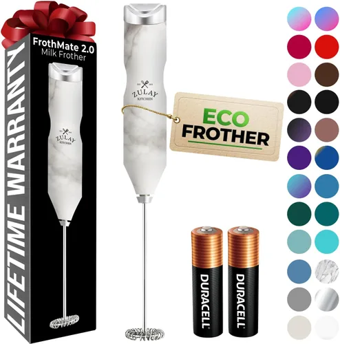 Miniatura 16 de Zulay Kitchen - Batidor eléctrico de mano para café, lattes, capuchinos, matcha y chocolate caliente, mezclador portátil para bebidas, accesorio
