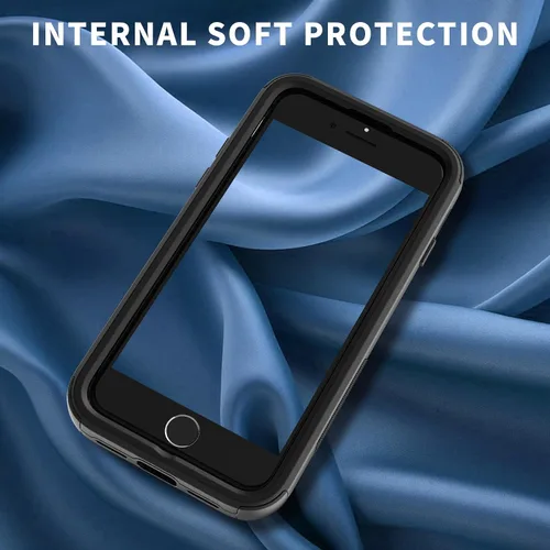 Miniatura 7 de X-belmox Funda resistente para iPhone SE 2022 (3ª generación), iPhone SE 2020 (2ª generación), 3 en 1 [a prueba de golpes] [a prueba de caídas]