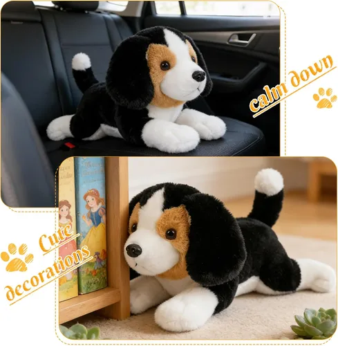 Miniatura 6 de Peluche de animal de peluche suave para cachorro, cachorro, chupete para dormir, adorable animal de peluche para niños pequeños, niños y niñas